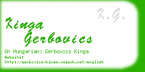 kinga gerbovics business card
